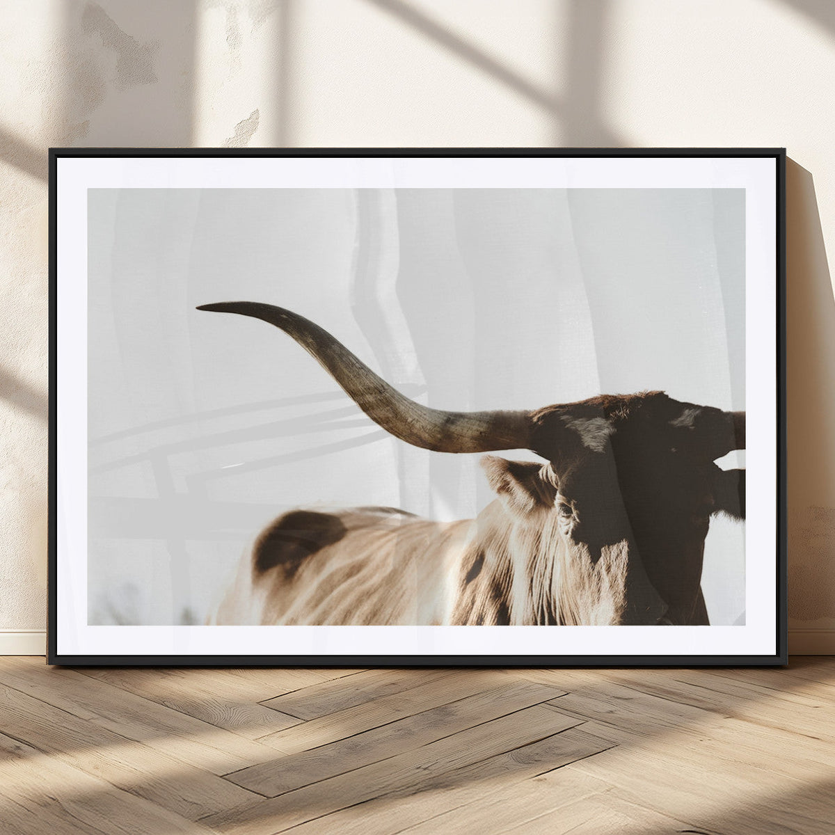 Texas Longhorn Wall Art Canvas Print, 3-Panel