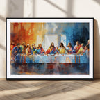 Abstract Watercolor The Last Supper Wall Art