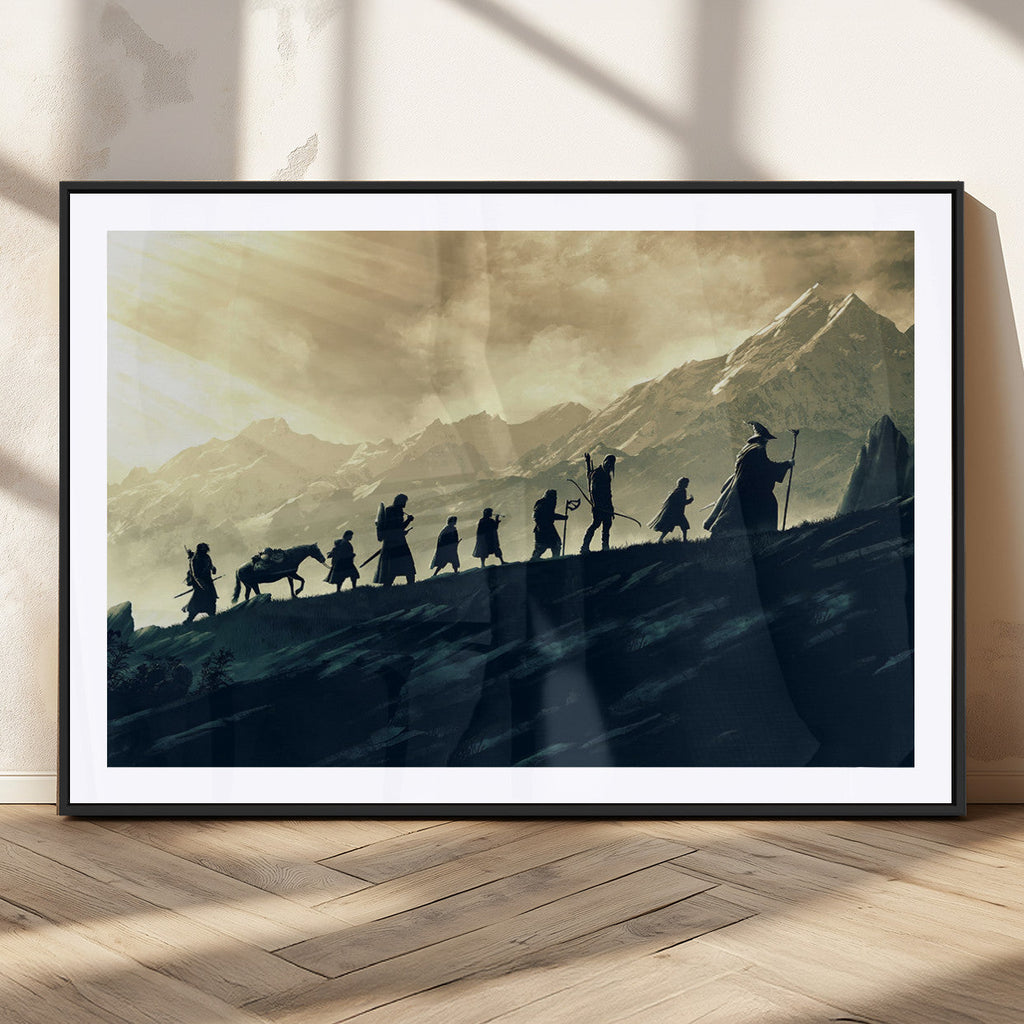 Fellowship Journey Wall Art | Fantasy Adventure Canvas Print