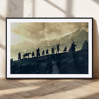 Fellowship Journey Wall Art | Fantasy Adventure Canvas Print