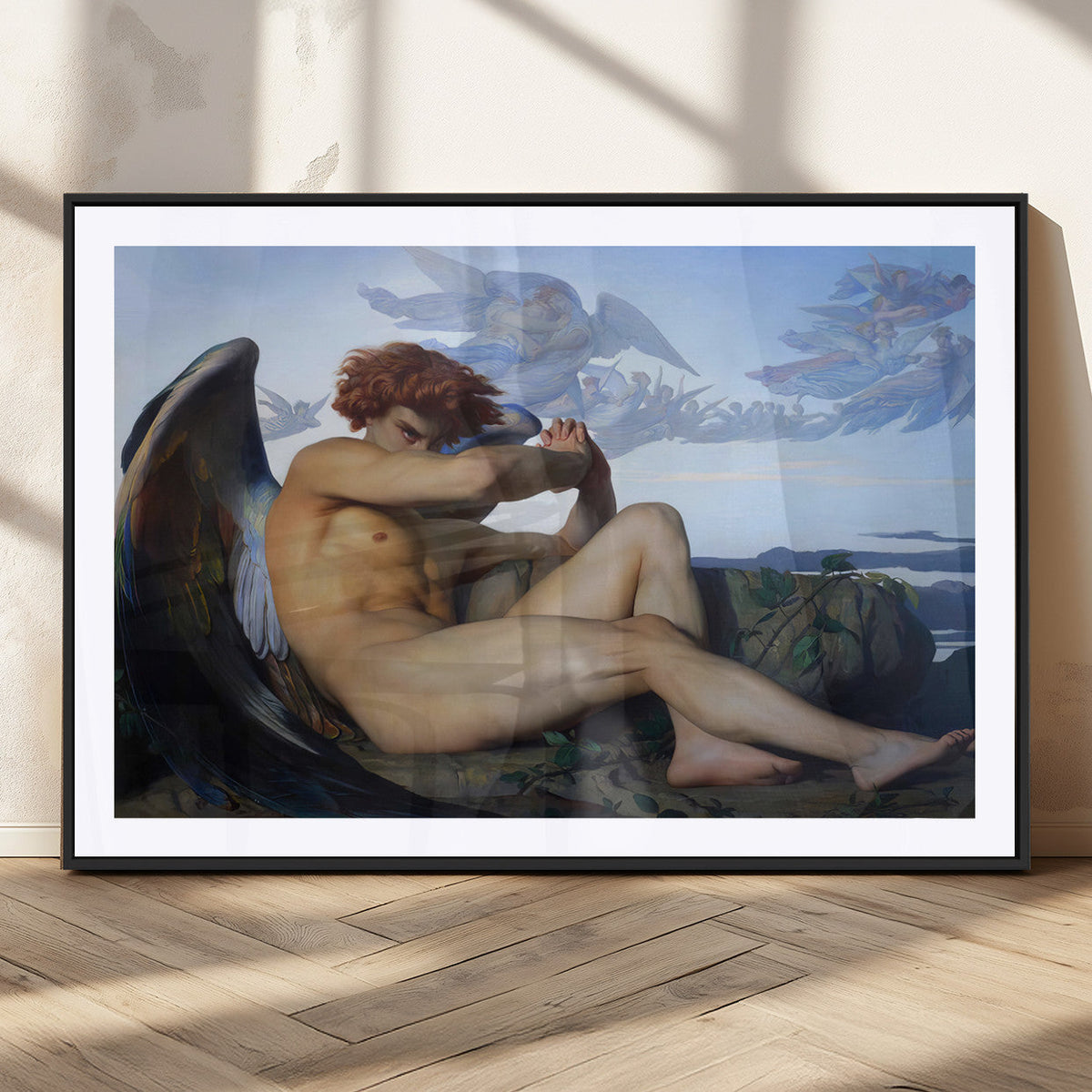 Fallen Angel Wall Art Canvas Print, Alexandre Cabanel Classic Art Reproduction