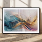 Abstract Flowing Colors Wall Art Canvas Print