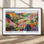 Framed Yayoi Kusama 1986 Wall Art Print | Japanese Wabi Sabi Vibrant Abstract Landscape Canvas