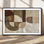 Wabi Sabi Geometric Wall Art | Abstract Modern Minimalist Canvas Print