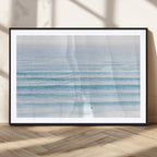 Ocean Wave Surfer Wall Art | Framed Minimal Seascape Canvas