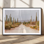 Desert Cactus Wall Art | Framed Southwestern Canvas Artwork