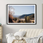 Rustic Landscape Wall Art Canvas Print, Serene Valley Scene