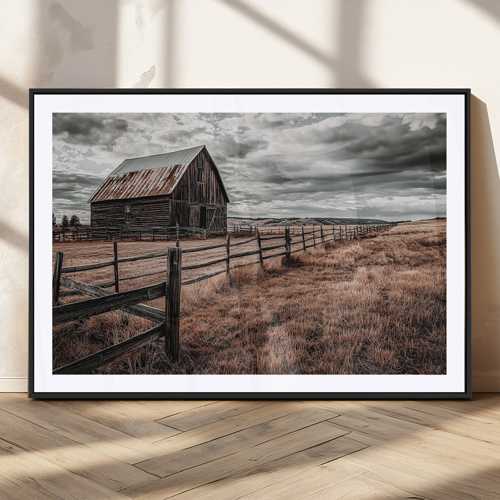 Rustic Weathered Barn Wall Art Canvas Print