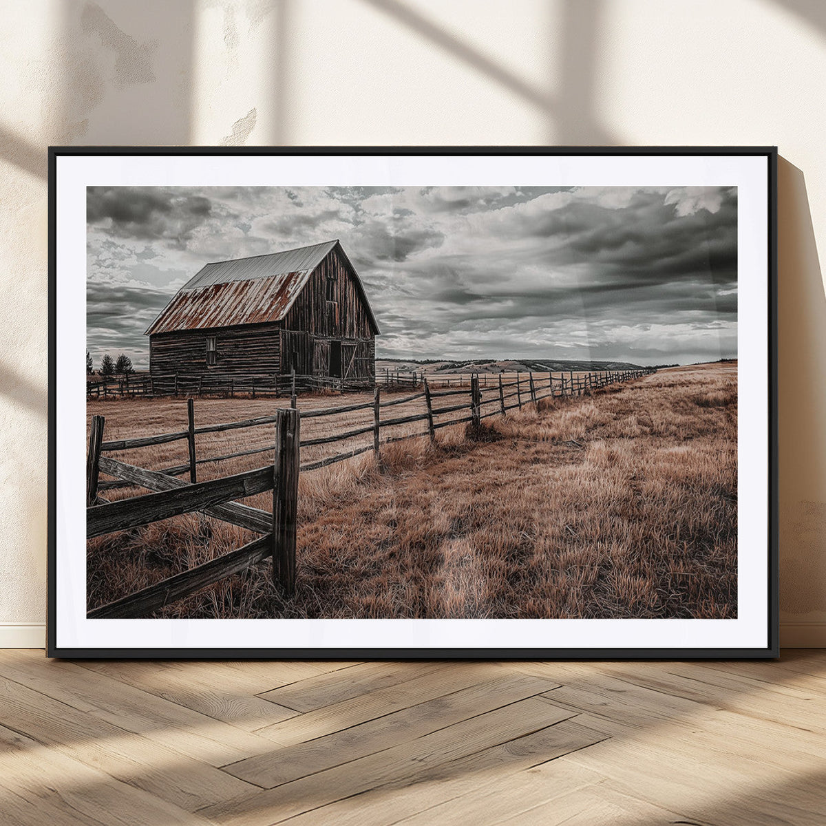 Rustic Weathered Barn Wall Art Canvas Print