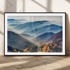 Misty Mountain Sunrise Triptych Canvas Print | Autumn Landscape Wall Art