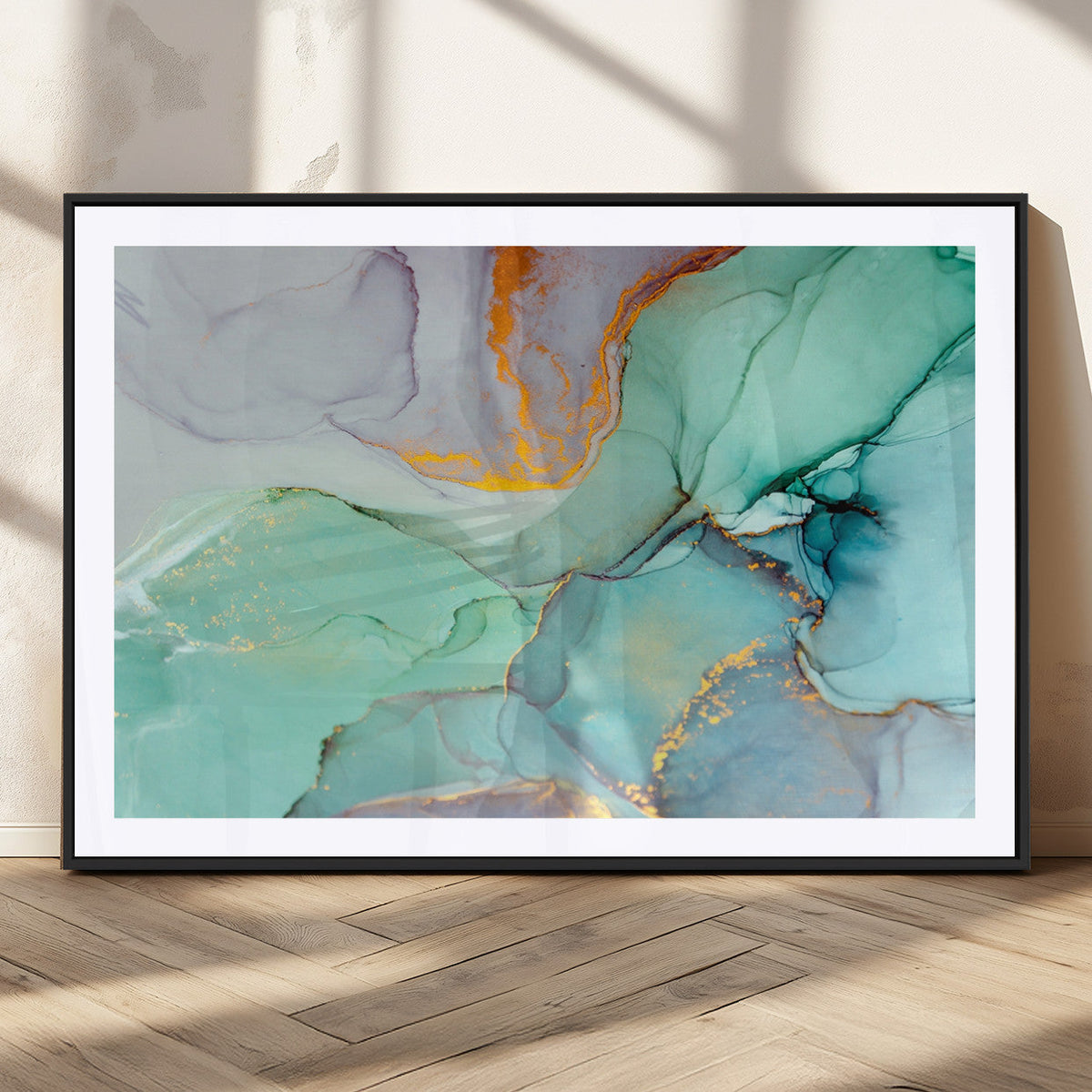 Colorful Marble Fluid Effect Canvas Wall Art Print