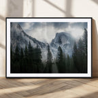 Wall Art Foggy Forest Landscape Canvas Print