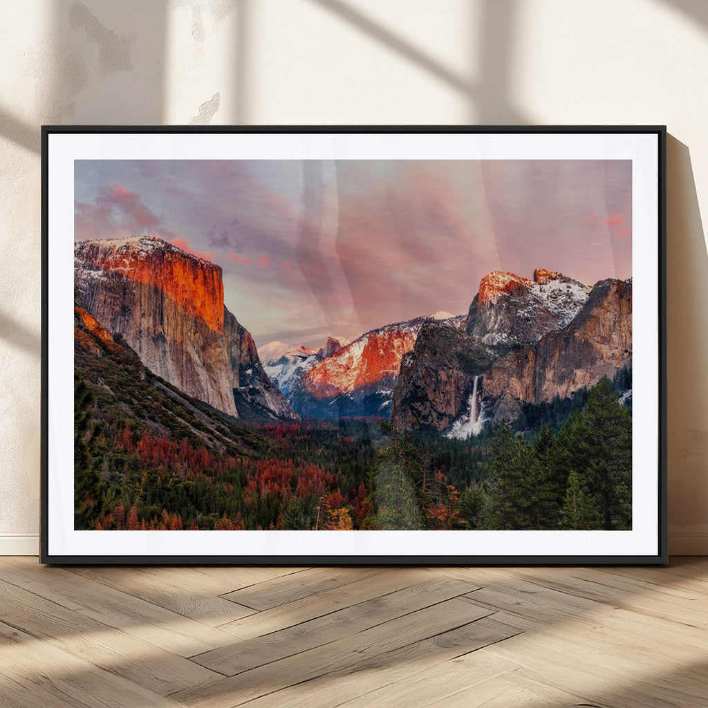 Yosemite Half Dome Wall Art Canvas Print El Capitan