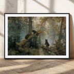 Baby Bears in Forest Wall Art Canvas Print