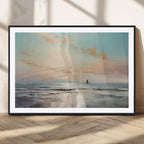 Abstract Ocean Wall Art, Boat Wall Art Canvas Print