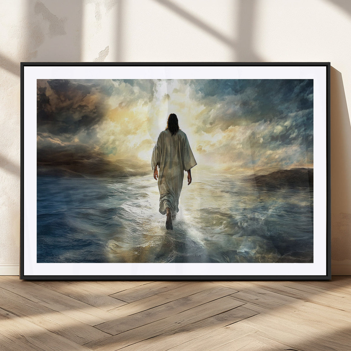 Jesus Walking on Water Wall Art | Canvas Print | Ready to Hang
