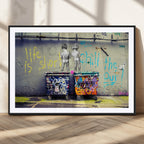 Banksy Life is Short Wall Art, Iconic Graffiti Street Art Canvas Print