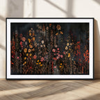 Large Floral Painting Print Illustration Flowers Canvas Wall Art