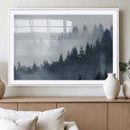 Foggy Pine Forest Wall Art Canvas Print
