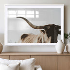 Texas Longhorn Wall Art Canvas Print, 3-Panel