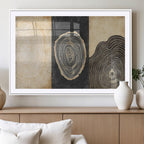 Tree Rings Canvas Wall Art Print, Minimalist Natural History in Modern Decor