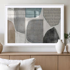 Canvas Print Wall Art Abstract Art Boho, Framed Boho Decor