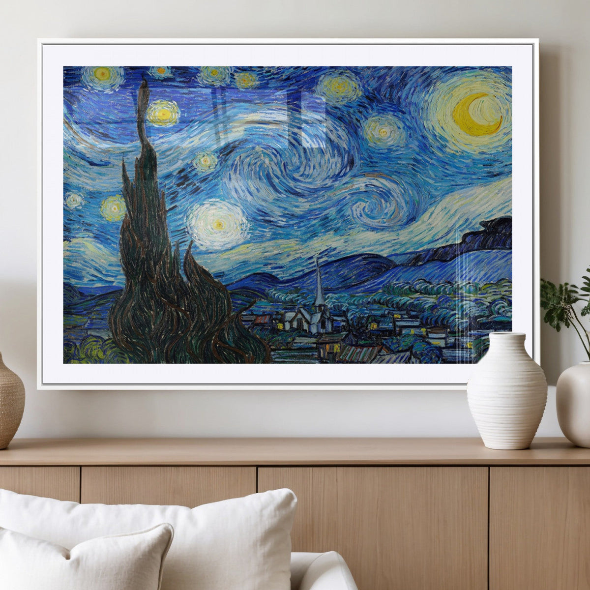 Vincent Van Gogh The Starry Night Abstract Wall Art Canvas Print