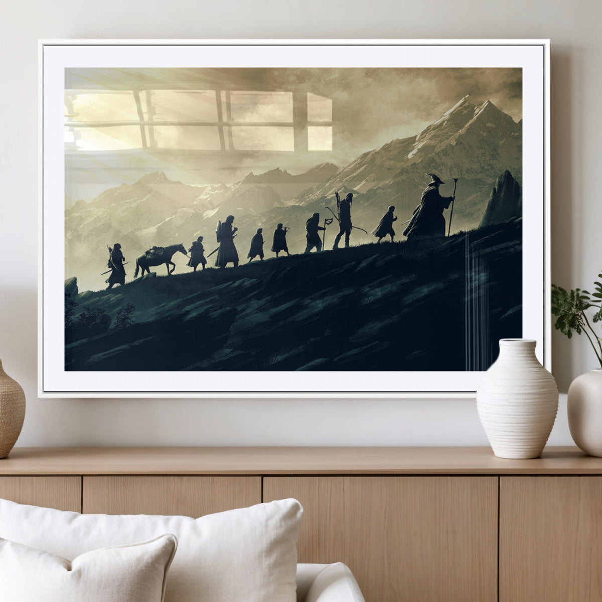 Fellowship Journey Wall Art | Fantasy Adventure Canvas Print