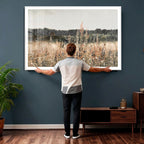 Rustic Field Landscape Wall Art Print, Giclee Canvas Wall Art