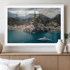 Amalfi Coast Wall Art | Framed Italian Seaside Canvas