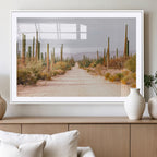 Desert Cactus Wall Art | Framed Southwestern Canvas Artwork