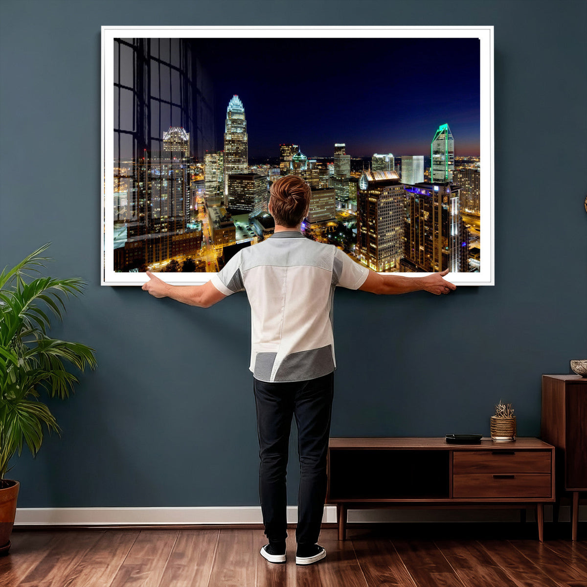 Atlanta Skyline Wall Art Canvas Print | Modern Cityscape