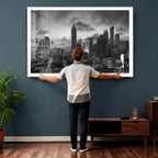 Atlanta Skyline Wall Art Canvas Print, Atlanta Downtown Night Cityscape