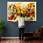 Butterfly Wall Art Canvas Print | Colorful Abstract Nature Artwork