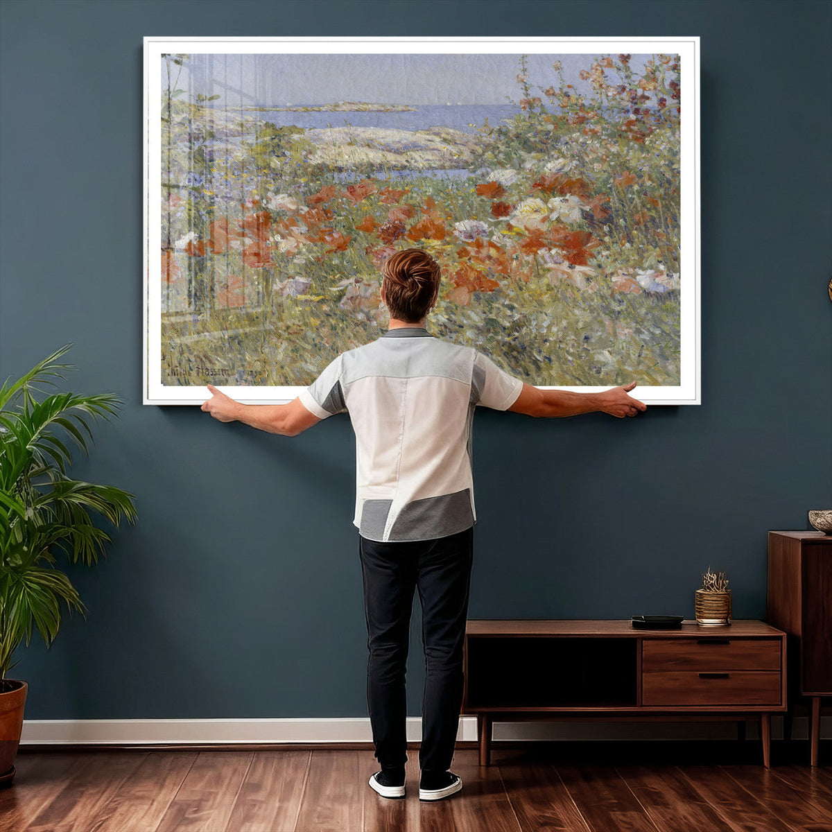 Childe Hassam Celia Thaxter Garden Canvas | 1890 American Impressionist Print
