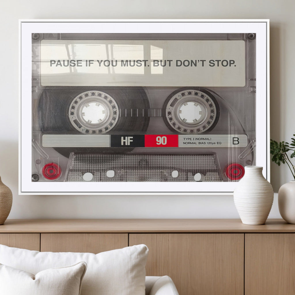 Music Cassette Iconic Wall Art Canvas Print