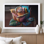 Abstract Rose Wall Art Canvas Print