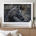 Large Abstract Horse Wall Art Canvas Print, Farmhouse Wall Art