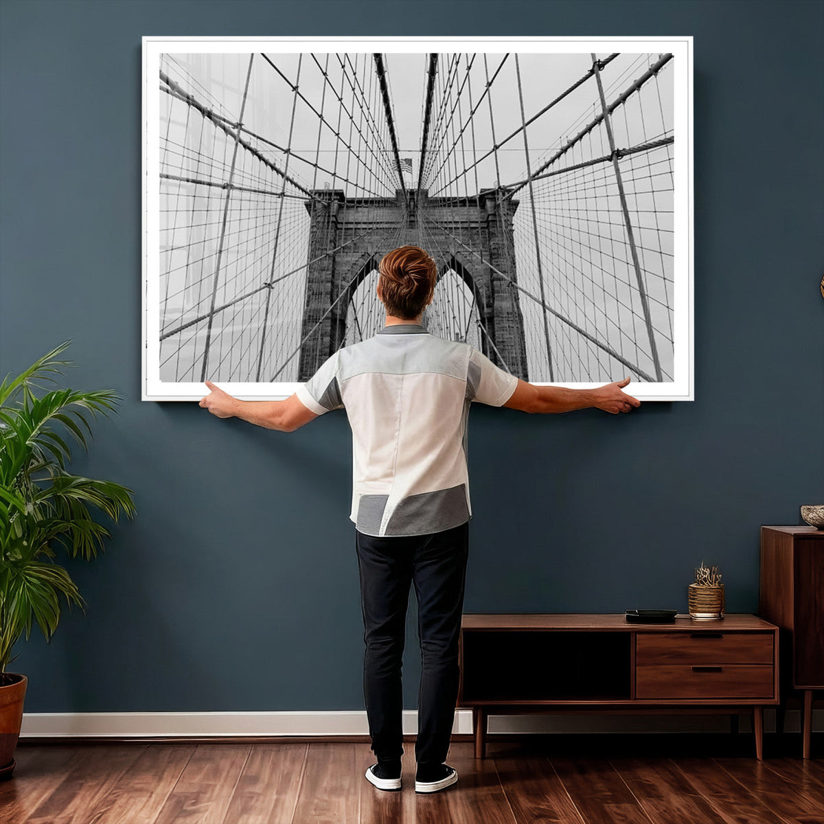 Large Brooklyn Bridge Wall Art Canvas Print