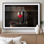 Red Wine and Bottle Canvas Print