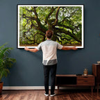 Angel Oak Tree Wall Art Canvas Print | Forest Tree Nature Photography Print