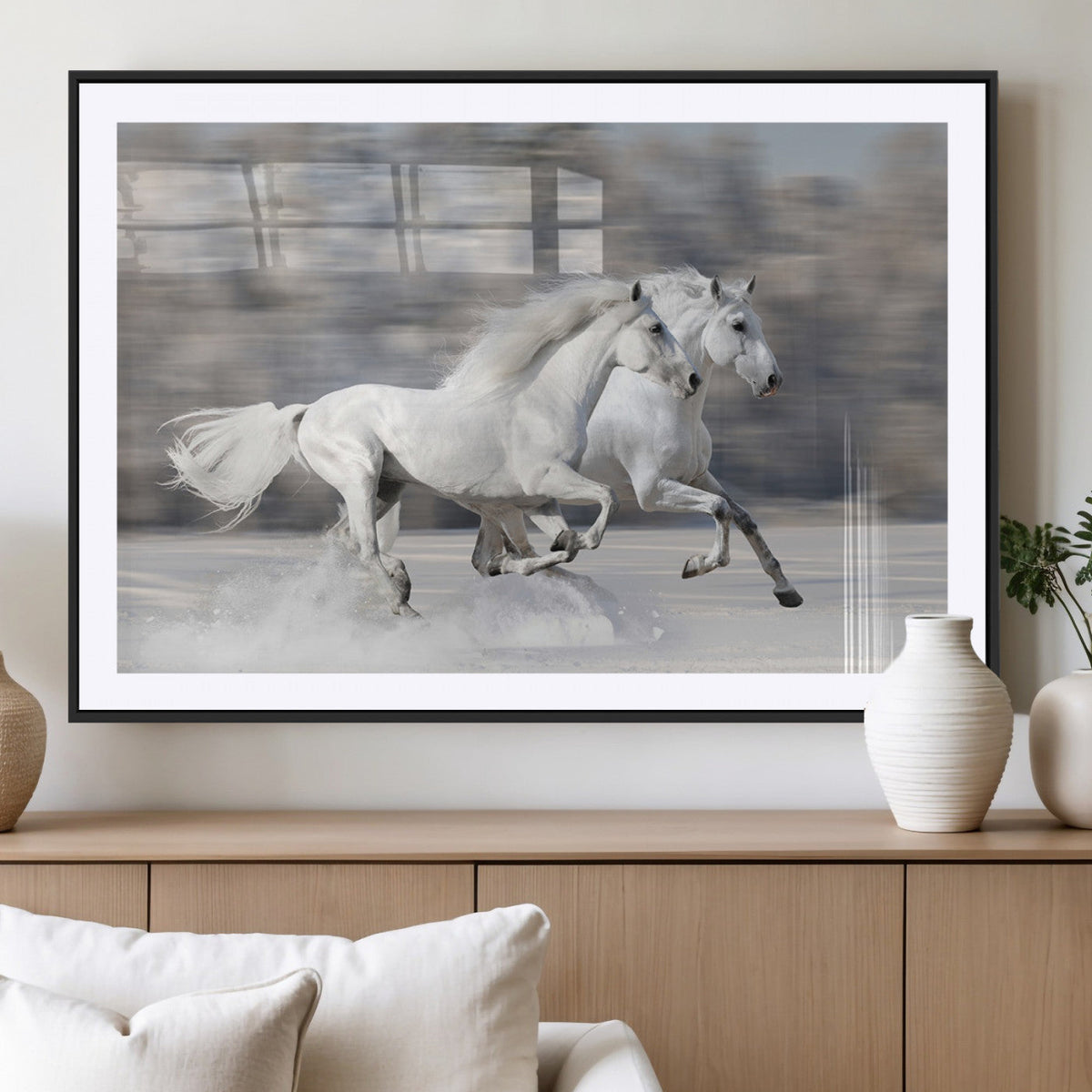 The White Horses Wall Art, Framed White Horses Wall Art