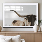 Texas Longhorn Wall Art Canvas Print, 3-Panel
