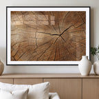 Tree Ring Canvas Art, Rustic Wood Grain Wall Art, Tree Slice Decor for Modern Homes