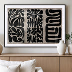 Canvas Print Wall Art Abstract Art Boho, Framed Boho Art