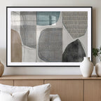 Canvas Print Wall Art Abstract Art Boho, Framed Boho Decor