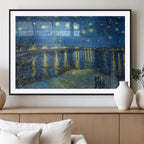 Vincent van Gogh Starry Night over the Rhone Abstract Wall Art Canvas Print
