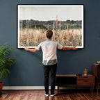 Rustic Field Landscape Wall Art Print, Giclee Canvas Wall Art