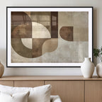 Wabi Sabi Geometric Wall Art | Abstract Modern Minimalist Canvas Print