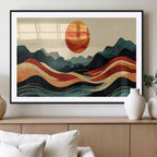 Mountain Triptych Wall Art Canvas Print | Western Boho Pine Tree Nature Print